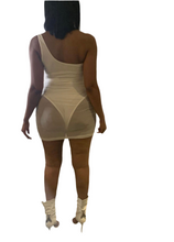 Load image into Gallery viewer, White bodysuit dress
