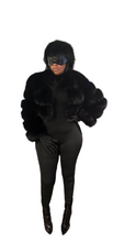 Load image into Gallery viewer, Black luxury crop fur
