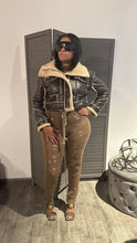 Load image into Gallery viewer, Faux brown shearling
