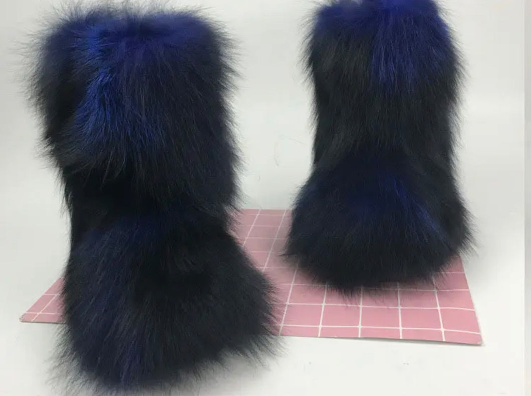 Fox furry boot