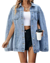 Load image into Gallery viewer, Denim cape
