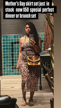 Load image into Gallery viewer, Leopard skirt set
