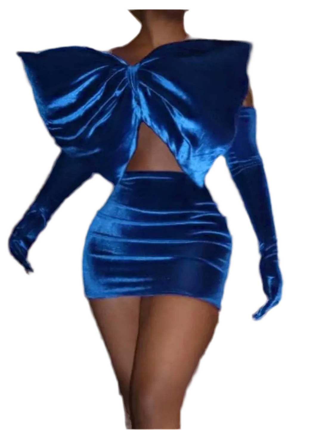 Blue bow set