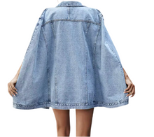 Load image into Gallery viewer, Denim cape
