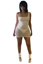 Load image into Gallery viewer, White bodysuit dress
