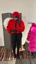 Load image into Gallery viewer, Cherry luxury fur jacket
