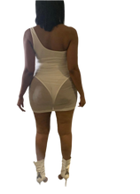 Load image into Gallery viewer, White bodysuit dress
