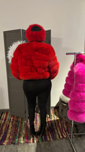 Load image into Gallery viewer, Cherry luxury fur jacket
