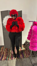 Load image into Gallery viewer, Cherry luxury fur jacket

