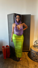 Load image into Gallery viewer, Purple metal mesh hoodie halter
