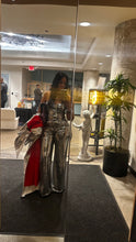 Load image into Gallery viewer, Silver sequin pant set
