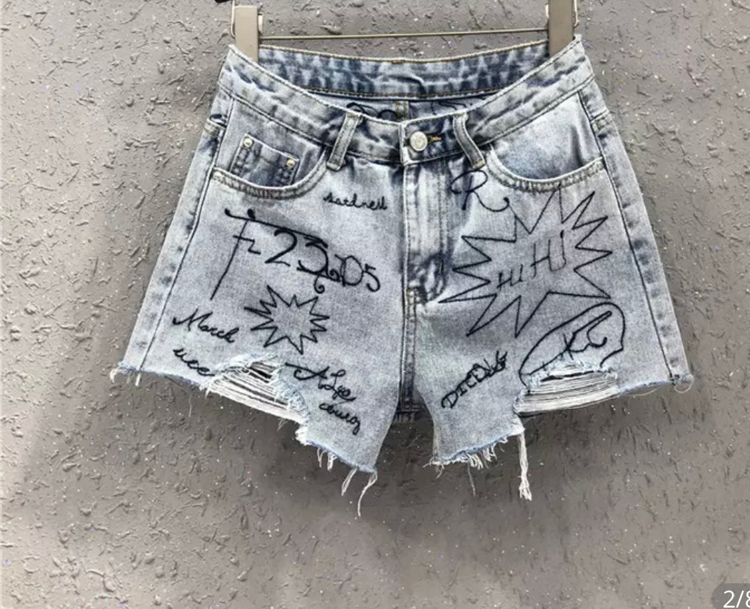 Stitched up shorts