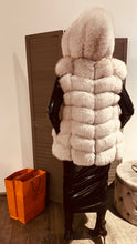 Load image into Gallery viewer, Platinum-fox hooded vest
