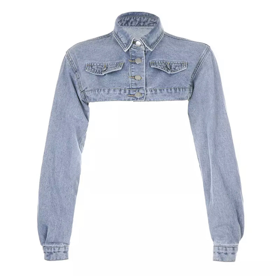 Crop denim jacket