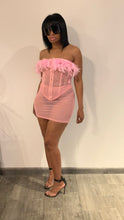 Load image into Gallery viewer, Feather corset set

